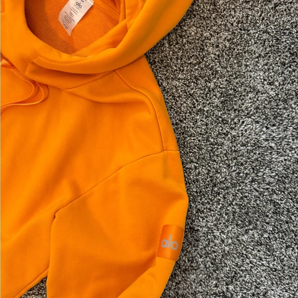ALO Bright Orange Hoodie- Like New - Picture 2 of 4
